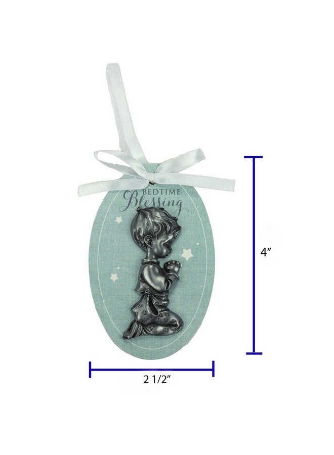 Cathedral Art Abbey & CA Gift Baby Boy Bedtime Blessing Ornament On White Ribbon - Image 3