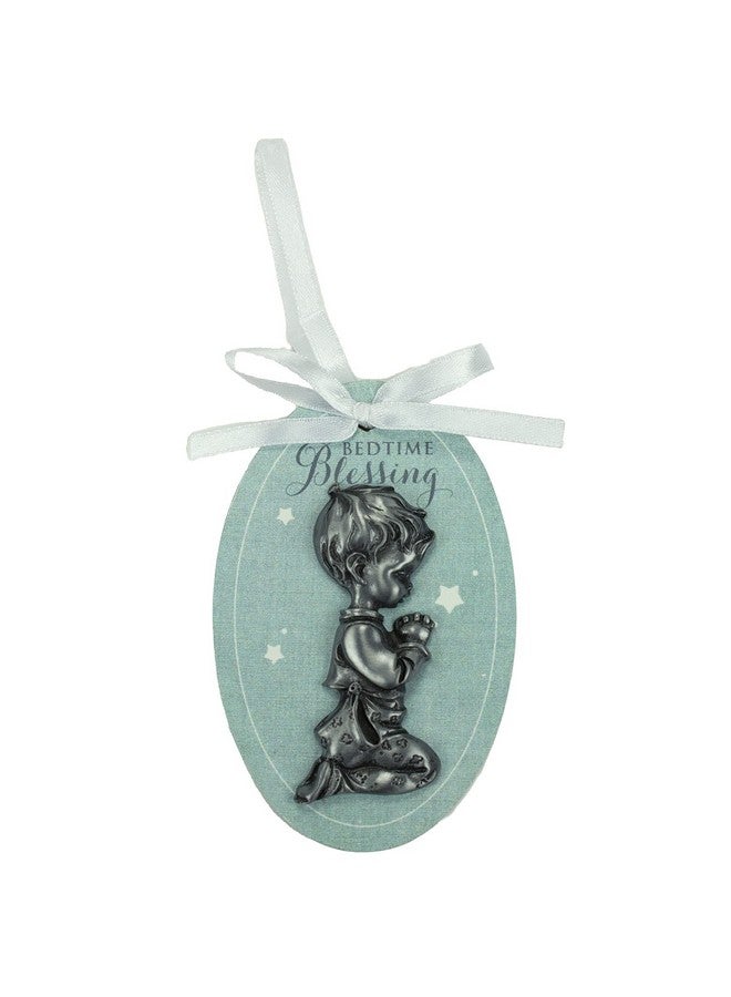 Cathedral Art Abbey & CA Gift Baby Boy Bedtime Blessing Ornament On White Ribbon - Image 1