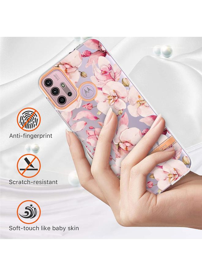 S-TOP Case For Motorola Moto G30 / G20 / G10 / G10 Power Flowers and Plants Series IMD TPU Phone Case - Image 2