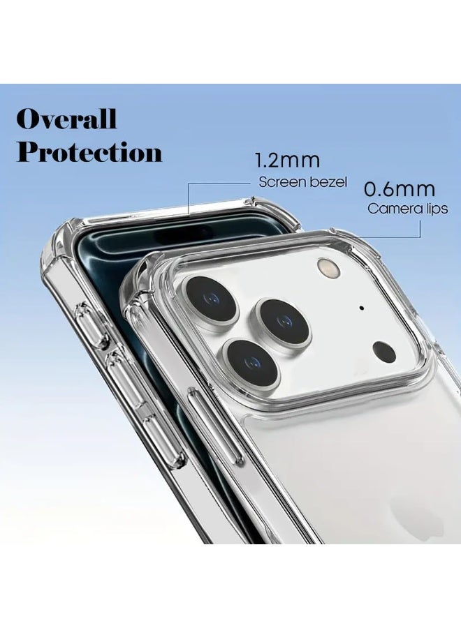 أكاليكس جراب شفاف لهاتف آيفون 17 برو، حماية من السقوط، مقاوم للصدمات والخدوش، لا يصفر لونه - Image 2