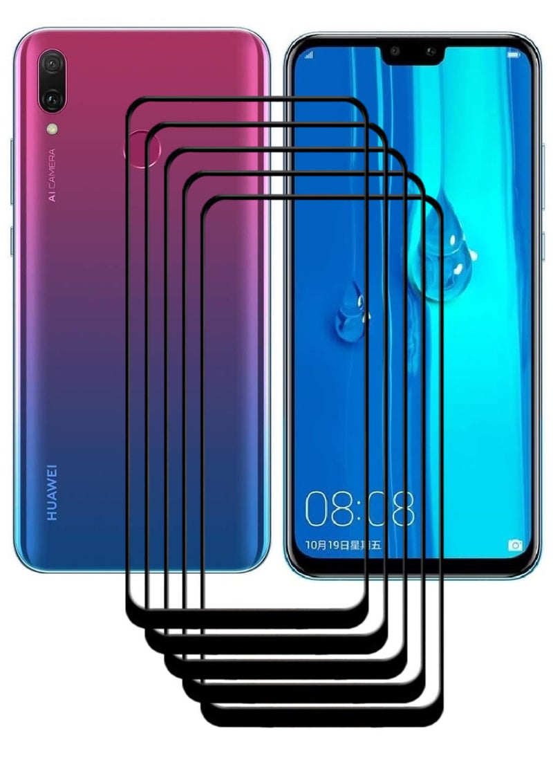 ACLIX 5 Pieces Antistatic ESD Dustproof Premium Quality High Definition Tempered Glass Screen Protector Designed For Huawei Y9 (2019) - Image 1