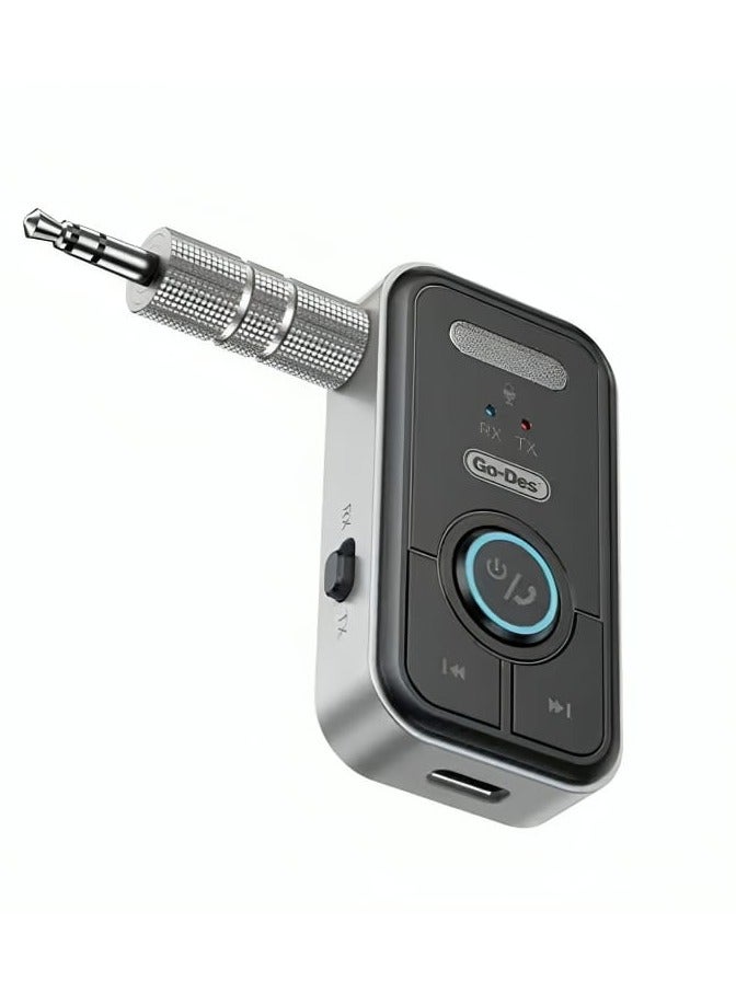 GO-DES Go Des GD-BT206 Wireless Audio Receiver Bluetooth 5.3 Adapter with Aux Input and Type-c Port - Image 1