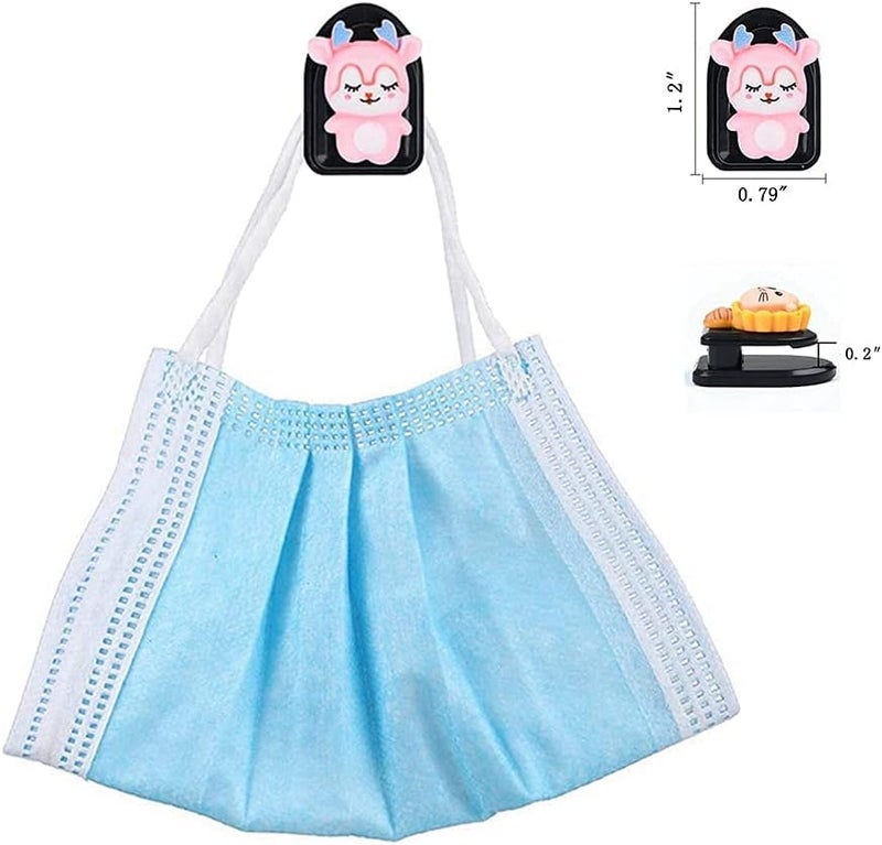 منظم سيارة صغير لطيف على شكل خطافات للسيارة - لكابل USB ومفتاح سماعة الرأس وإكسسوارات السيارة الأخرى (6 قطع) - Image 3