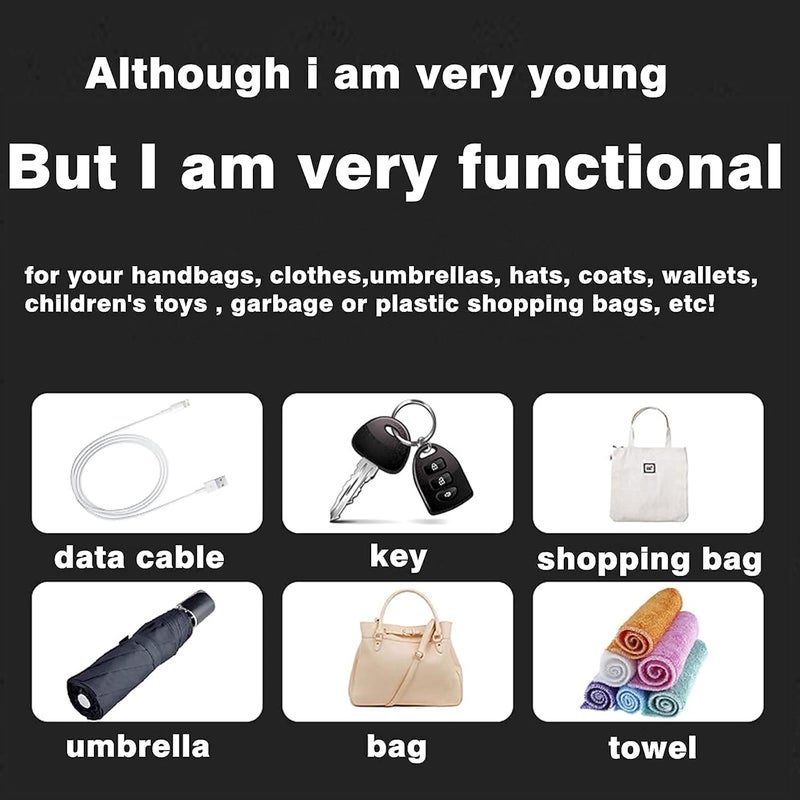 منظم سيارة صغير لطيف على شكل خطافات للسيارة - لكابل USB ومفتاح سماعة الرأس وإكسسوارات السيارة الأخرى (6 قطع) - Image 5