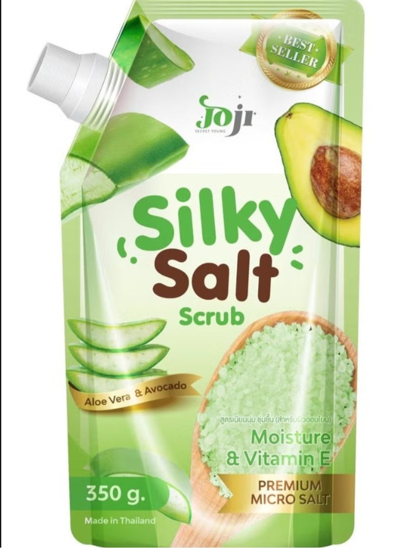 joji Secret Young Silk Salt Scrub with Aloe Vera and Avocado - 350g