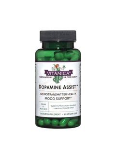 Dopamine Assist, Dr Formulated Dopamine Supplement, L-Tyrosine, Mucuna Pruriens Organic Neurotransmitter Mood Support, Vitamin B6, Folate, Green Tea Extract Quercetin Vegan, 60 Capsules
