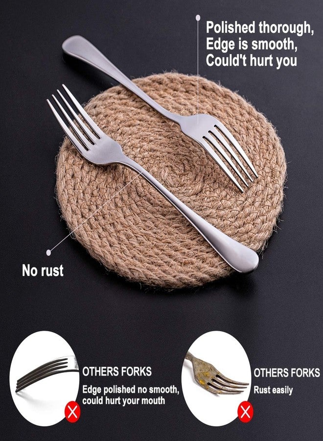 Prabha Stainless Steel Royal Tea Fork Set of 6 Pcs (Silver), Best for Home & Kitchen, Including 6 Tea Fork, Hard Material, Stain Proof, Easy to Use, Dishwasher Safe - Image 4