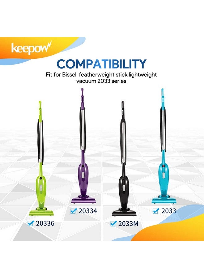 KEEPOW Featherweight Replacement Filters Compatible with Bissell Featherweight Stick Lightweight Bagless Vacuum 2033, 20331, 20333, 20336, 20339, 2033M (4-Pack) - Image 2