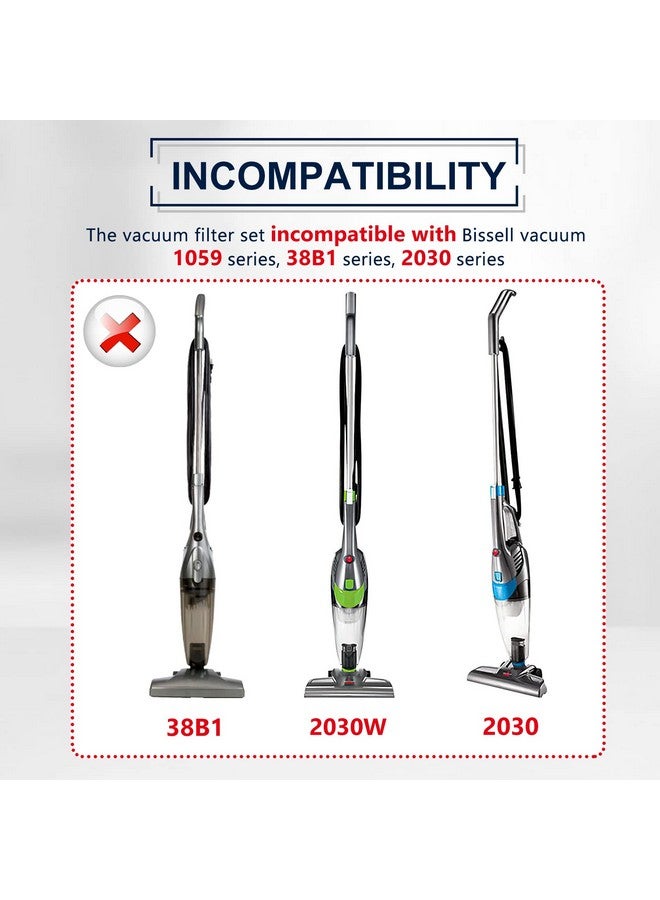 KEEPOW Featherweight Replacement Filters Compatible with Bissell Featherweight Stick Lightweight Bagless Vacuum 2033, 20331, 20333, 20336, 20339, 2033M (4-Pack) - Image 3