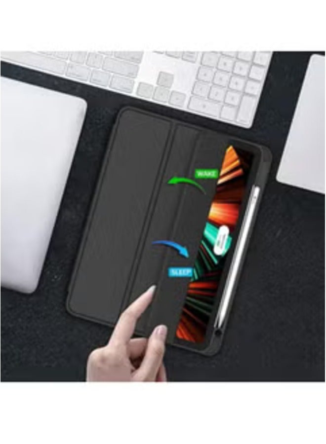 ELTRAZONE Pink Trifold Smart Cover for iPad Air 13 Inch (M2) 2024 – Auto Wake/Sleep, Pencil Holder, and Soft TPU Back - Image 5