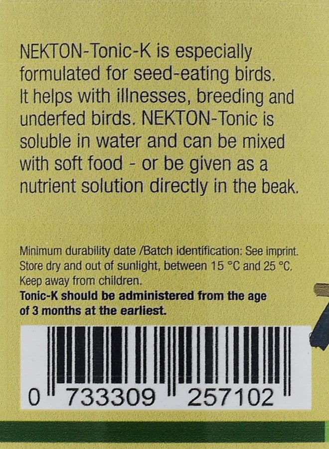 نيكتون مكمل غذائي Nekton Tonic-K المقوي للطيور آكلة البذور 100 غرام (3.5 أونصة) - Image 5
