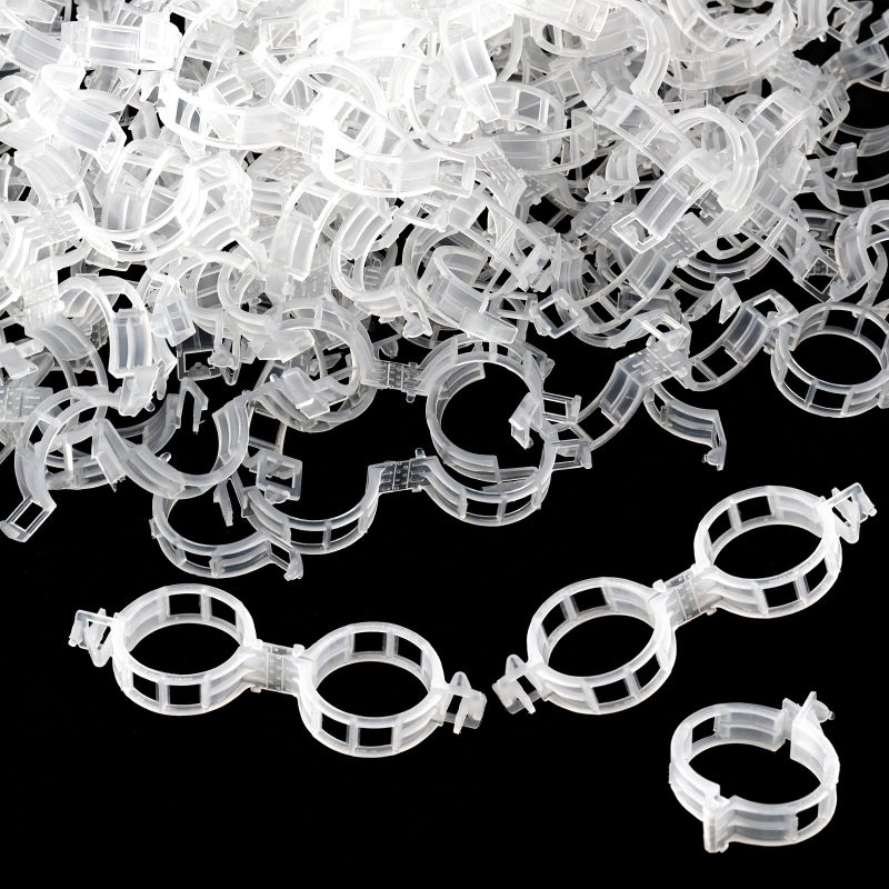 PEASUG 150 Pcs Plant Clips for Climbing Plants, Tomato Clips for Support, Plastic Garden Clips for Plants Grape Vine Vegetables Make Plant Grow Upright - Image 1
