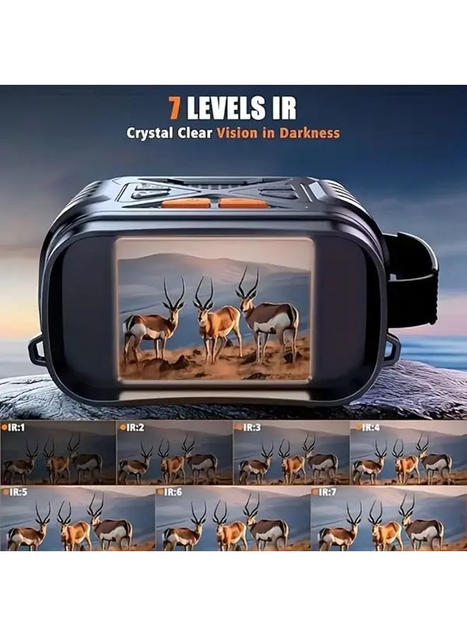Black Infrared Night Vision Binoculars 200MP Manual Focus Portable For Wildlife - Image 4