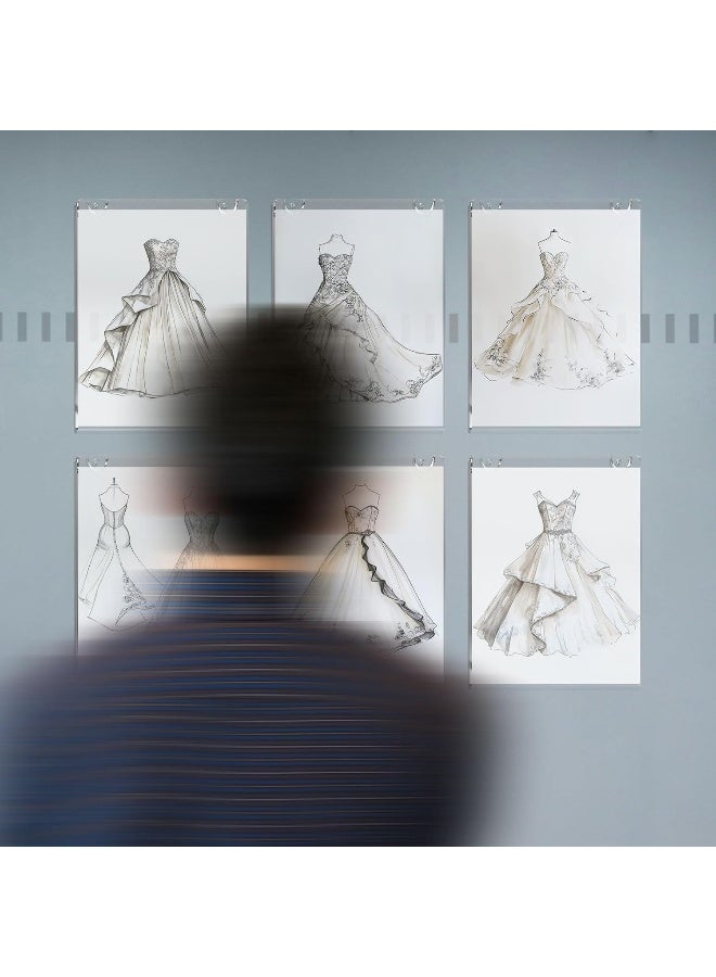 TPGP 20 Pack Wall Acrylic Sign Holder 8.5x11 with 3M Tape and Mounting Screws, Portrait - Image 5