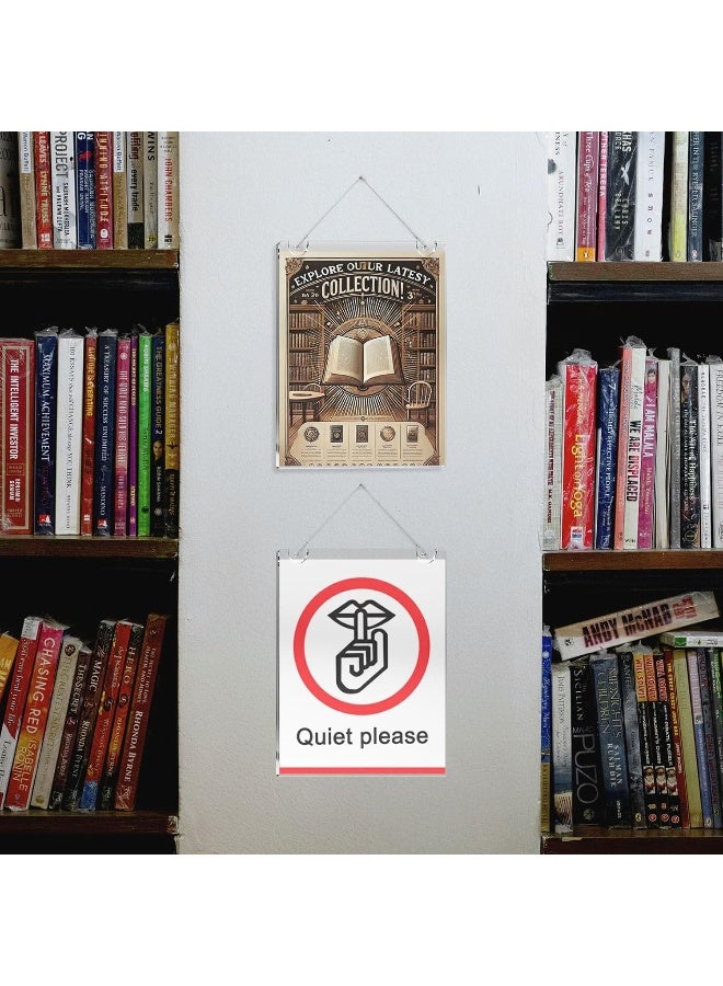 TPGP 20 Pack Wall Acrylic Sign Holder 8.5x11 with 3M Tape and Mounting Screws, Portrait - Image 4