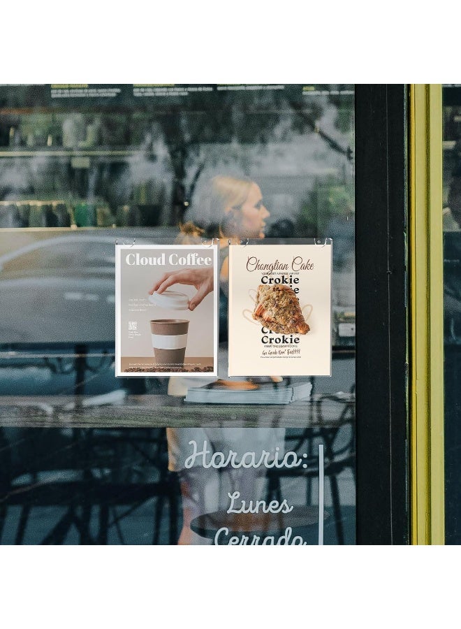 TPGP 20 Pack Wall Acrylic Sign Holder 8.5x11 with 3M Tape and Mounting Screws, Portrait - Image 3