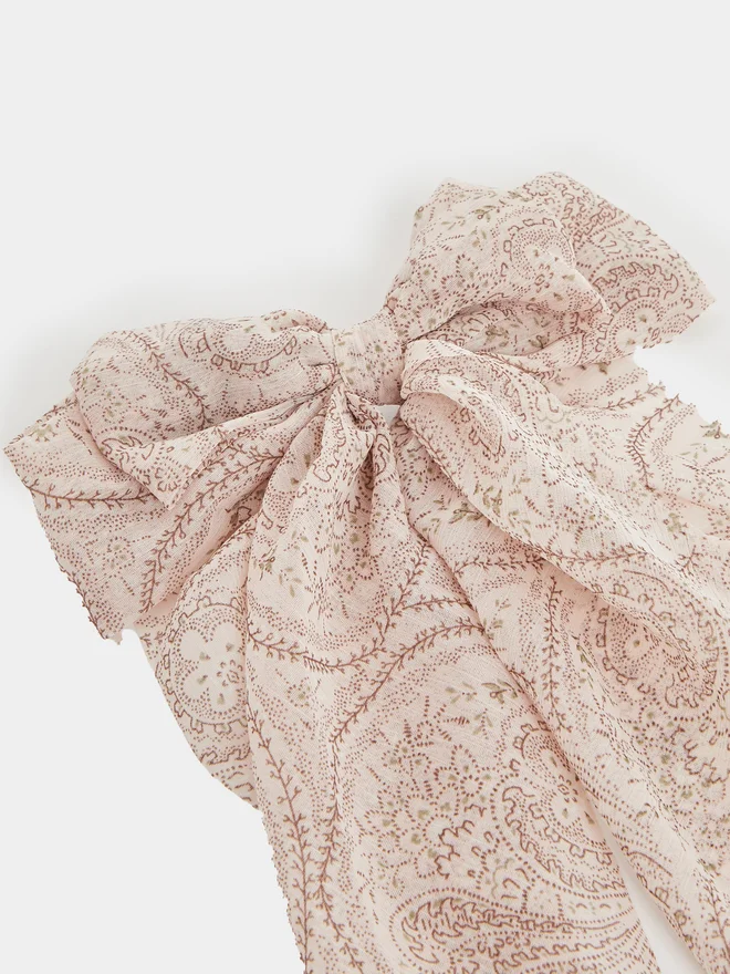 Styli Styli Printed Wide Ribbon Hair Clip