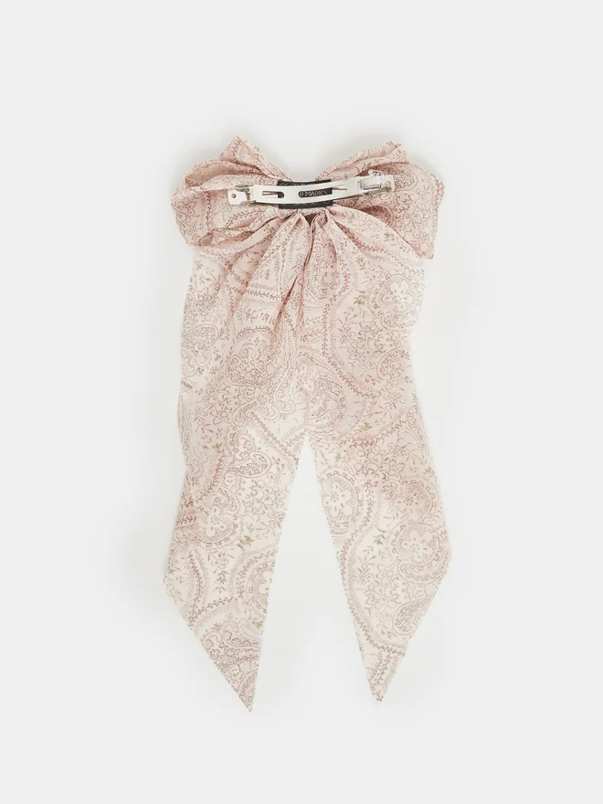Styli Styli Printed Wide Ribbon Hair Clip
