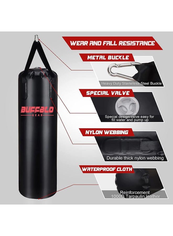 Buffalo Gear Water Punching Bag,165LB Adjustable Heavy Punching Bag Boxing Bag Kickboxing Bag for Adults Teens Training Bag for Fitness - Image 3