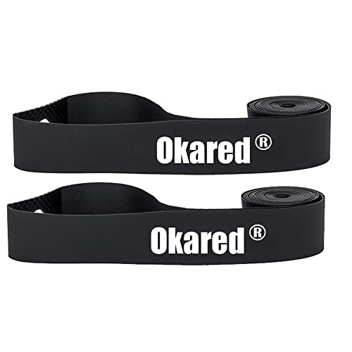 Okared 2 Pack Bicycle Rim Strip Rim Tape 26"/27.5"/29" for Road Bike MTB Mountain Bike Tube Protector Liner (Black, 29in) - Image 1