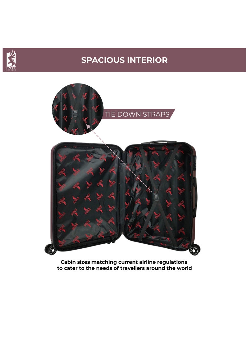 Eagle Express Venture 28-Inch ABS Hard Shell Trolley Luggage - Purplish Red - Free Protective Cover - 1-Year Warranty - Image 5