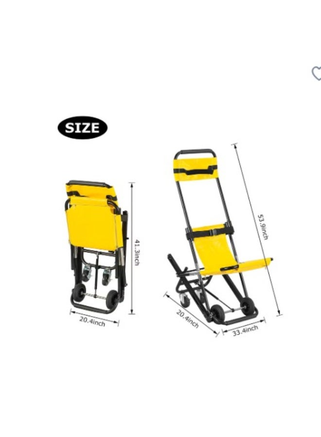 Emergency evacuation chair for stairs