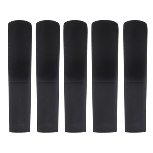 NOENNULL Saxophone Reeds Set 5Pcs Tenor Saxophone Reeds 25 Bb Resin Tenor Sax Reeds with Plastic Box for Beginners Professionals Black - Image 1