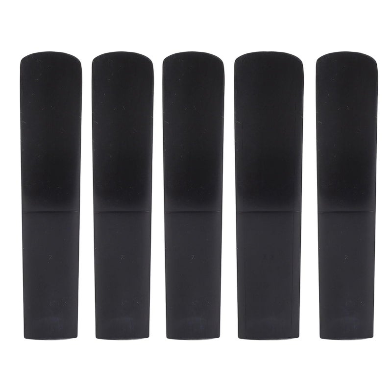 NOENNULL Saxophone Reeds Set 5Pcs Tenor Saxophone Reeds 25 Bb Resin Tenor Sax Reeds with Plastic Box for Beginners Professionals Black - Image 2
