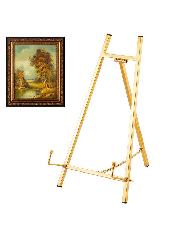 Leinuosen Metal Easel Stand 16.5 H x 8.7 W x 4.3 D Table Top Easel Stand for Display Tripod Art Picture Mirror Modern Plate Holder Floor Stands for Display Book Photo Wedding Sign(Gold) - pzsku/ZFA5CE2E1F0CCBEDB9BA3Z/45/_/1740982545/a261f0a8-8391-4ab9-89d6-5d77734d89bc