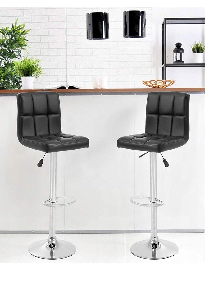 GoldenLike - Bar Stool with Footrest,Pu Leather Swivel Barstools,Height Adjustable Bar Stool Chairs,Morden Kitchen Chair with Backrest,Counter Height Chairs Island Chair for Pub Kitchen - Image 1
