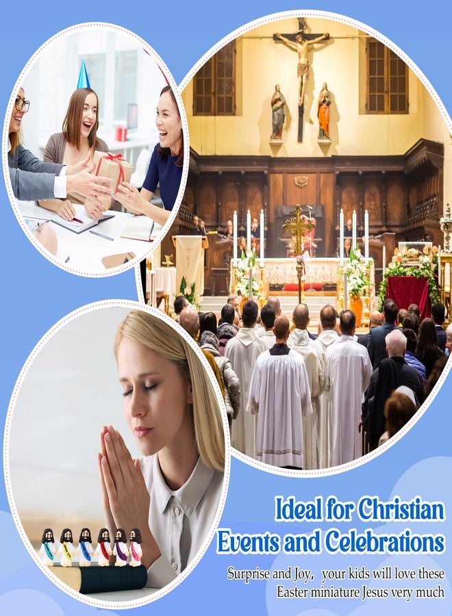 Bememo 50 Pcs Little Jesus Figures Original Design Rubber Mini Jesus Toys for Hide and Seek Religious Party Favors Easter Egg Stuffers Sunday School Craft Baptism Gifts(John 3:16) - Image 5