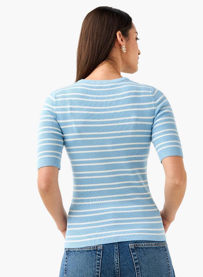 Splash FAV Striped Crew Neck Sweater - Image 4