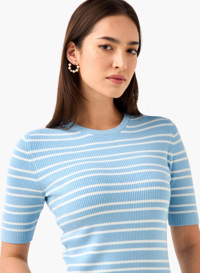 Splash FAV Striped Crew Neck Sweater - Image 5