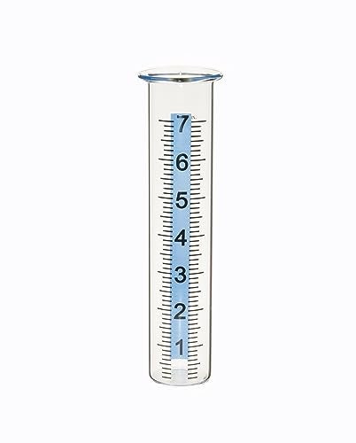 Mateda 7" Capacity Rain Gauge Glass Replacement Tube with Lid Design for Yard Garden Outdoor Home (01) - Image 1
