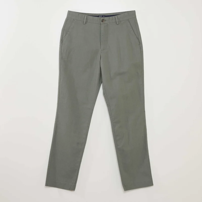 Kiabi Straight-Leg Chinos Green