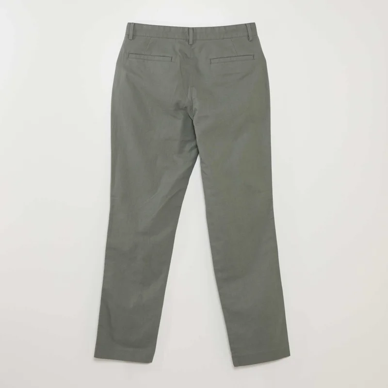 Kiabi Straight-Leg Chinos Green