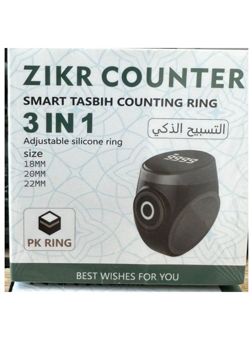 Tasbih and Dhikr Ring, Digital Electronic Rosary for Counting Dhikr with Screen - Image 2