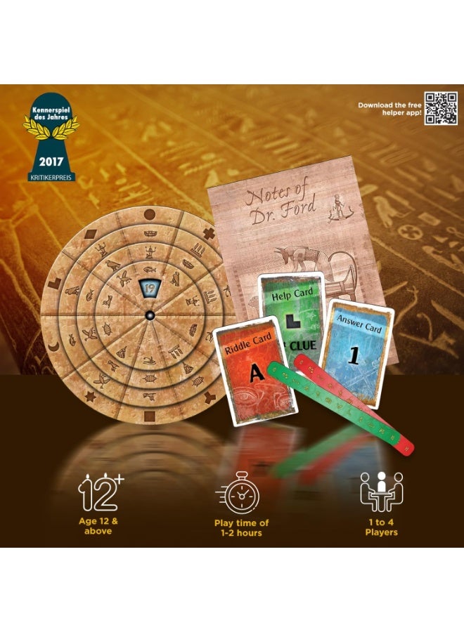 Thames & Kosmos Exit: The Pharaoh's Tomb | Exit: The Game - A Kosmos Game | Kennerspiel Des Jahres Winner | Family-Friendly, Card-Based at-Home Escape Room Experience for 1 to 4 Players, Ages 12+ - Image 4