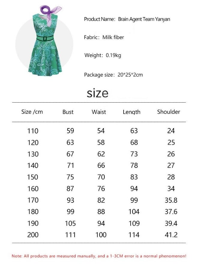 1 Set Party Cosplay Inside Out2 Disgust Costume For Kids Adult - Image 2