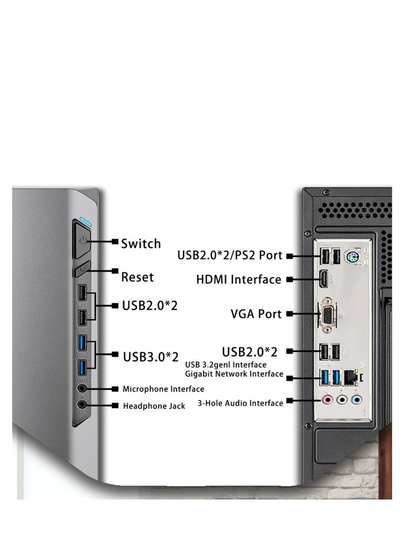 COLORFUL Desktop PC Computer Intel Core i3-10100 3.6-GHz, HD630 Graphics Card, 8GB DDR4 2666MHz RAM, 500GB NVme SSD, 10 USB Interface,VGA,HDMI,Windows 10