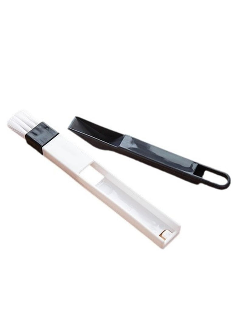 Loquat Mini 2-in-1 Dust Brush with Dustpan for Cleaning Window Frames, Keyboard. - Image 1