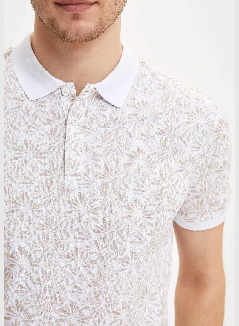 ديفاكتو Man Knitted Slim Fit Polo Neck Polo T-Shirt