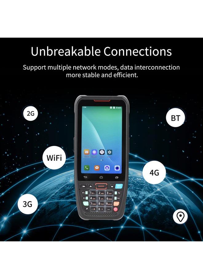 Thoraya - Handheld POS Android 10.0 PDA Terminal 1D/2D/QR Barcode Scanner Support 2/3/4G WiFi BT Communication with 4.0 Inch Touchscreen for Supermarket Restaurant Warehouse Retail Inventory Logistics - Image 1