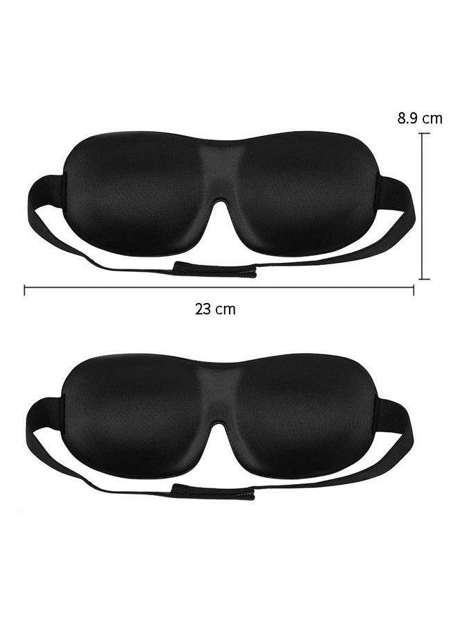ANZAILALA - Metal 2 Pcs Eye Mask For Sleep 3D Sleep Mask Soft Comfort Eye Shade Cover Super Smooth Sleep Mask And Blind Fold Night Blindfold For Men Women - Image 1