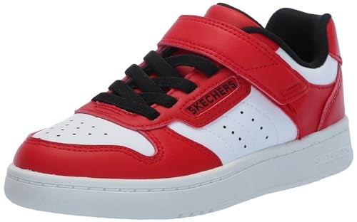 SKECHERS سكتشرز حذاء سريع للشوارع للأولاد، أحمر/أبيض، 2.5 للأطفال الصغار - Image 1