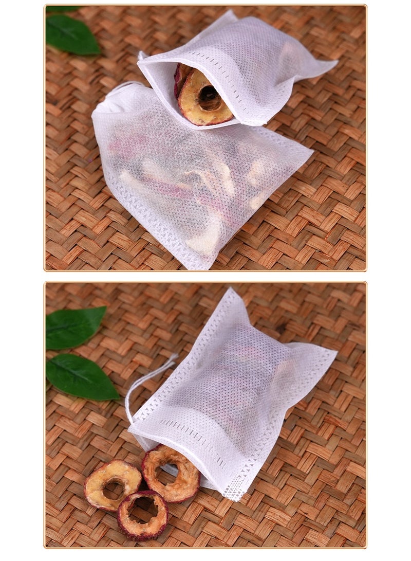 Disposable Tea Bags for Loose, 200pcs Leaf Tea Drawstring Empty Tea Bags Bulk Tea Filter Bags Tea Sachets Infuser Strainers for Loose Tea Coffee Spice Herbs, 7x9cm - Image 3