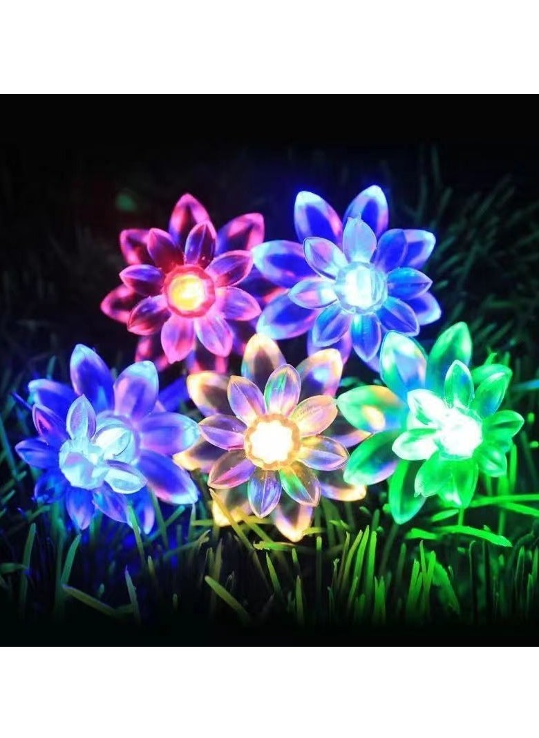 Mei Lifestyle 3m Long Multicolor Flower String Lights with Batteries 20 LED Decorative Lights  - Image 2