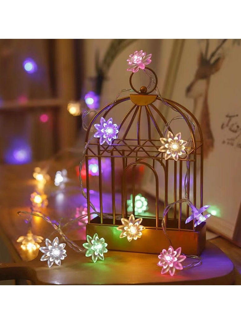 Mei Lifestyle 3m Long Multicolor Flower String Lights with Batteries 20 LED Decorative Lights  - Image 3