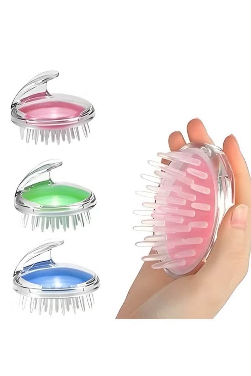 Scalp Massager Brush with Soft Silicone Bristles - Perfect for Washing Hair and Invigorating Scalp for Deeper Cleansing and Relaxing Care - for Wet and Dry Hair (Random Color) - Image 1
