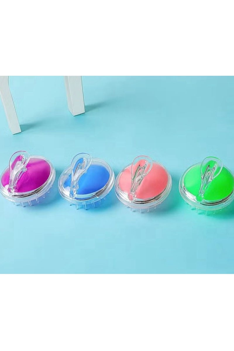 Scalp Massager Brush with Soft Silicone Bristles - Perfect for Washing Hair and Invigorating Scalp for Deeper Cleansing and Relaxing Care - for Wet and Dry Hair (Random Color) - Image 3